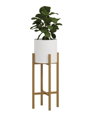 Kwietnik metalowy loft X M - złoty