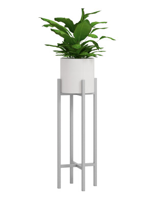 Kwietnik metalowy loft X L - srebrny