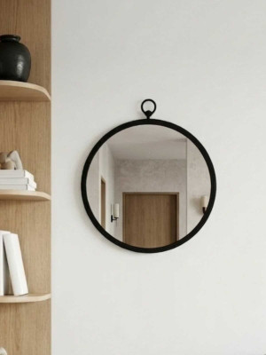 Lustro metalowe skandynawskie Harstad 50 cm - miedziany