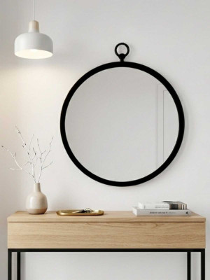 Lustro metalowe skandynawskie Harstad 60 cm - miedziany