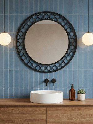 Lustro metalowe Maroko L25 90 cm - miedziany