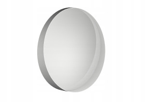 Lustro Bergen metalowe asymetryczne styl skandynawski 60 cm - srebrny