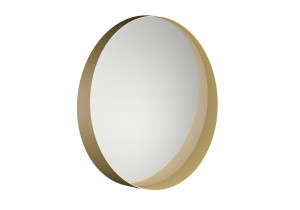 Lustro Bergen metalowe asymetryczne styl skandynawski 60 cm - złoty