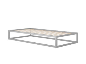 Łóżko metalowe Kubo 90x200 cm - srebrny