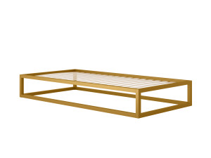 Łóżko metalowe Kubo 90x200 cm - złoty