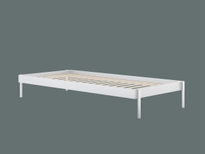 Łóżko metalowe Minimal 90x200 cm - biały matowy