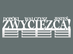 Wieszak na medale Dopóki walczysz 60 cm - biały matowy