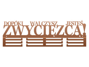 Wieszak na medale Dopóki walczysz 60 cm - miedziany