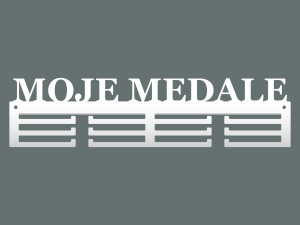 Wieszak na medale Moje medale 40 cm - biały matowy