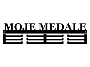 Wieszak na medale Moje medale 40 cm - czarny mat