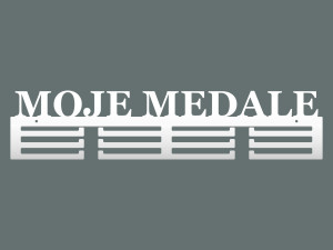 Wieszak na medale Moje medale 60 cm - biały matowy