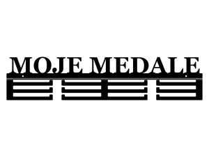 Wieszak na medale Moje medale 60 cm - czarny mat