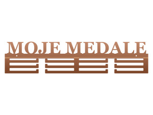 Wieszak na medale Moje medale 60 cm - miedziany