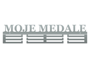 Wieszak na medale Moje medale 60 cm - srebrny