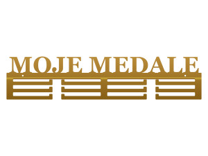 Wieszak na medale Moje medale 60 cm - złoty