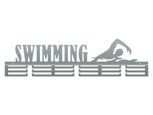 Wieszak na medale Swimming Pływanie 80 cm - srebrny