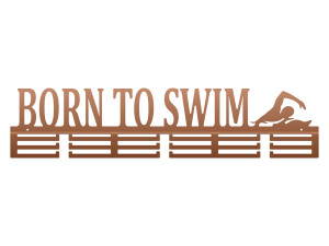 Wieszak na medale Born to swim 80 cm - miedziany