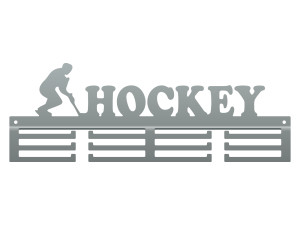 Wieszak na medale Hockey 40 cm - srebrny