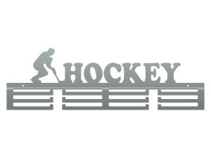 Wieszak na medale Hockey 60 cm - srebrny