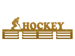 Wieszak na medale Hockey 60 cm - złoty