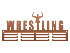 Wieszak na medale Wrestling 40 cm - miedziany