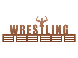 Wieszak na medale Wrestling 80 cm - miedziany
