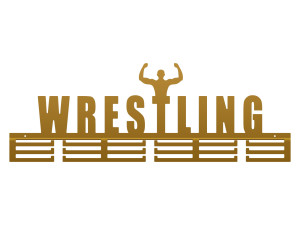 Wieszak na medale Wrestling 80 cm - złoty