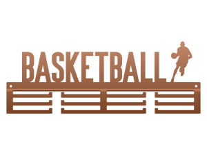 Wieszak na medale Basketball 40 cm - miedziany