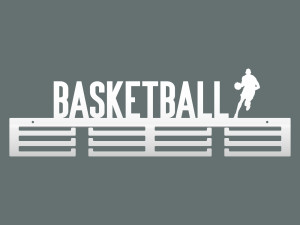 Wieszak na medale Basketball 60 cm - biały matowy