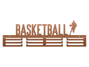 Wieszak na medale Basketball 60 cm - miedziany