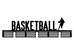 Wieszak na medale Basketball 80 cm - czarny mat