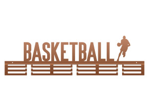 Wieszak na medale Basketball 80 cm - miedziany
