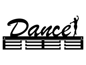 Wieszak na medale Dance 40 cm - czarny mat