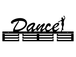 Wieszak na medale Dance 60 cm - czarny mat