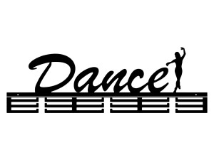 Wieszak na medale Dance 80 cm - czarny mat