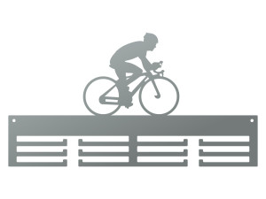 Wieszak na medale Kolarstwo 40 cm - srebrny