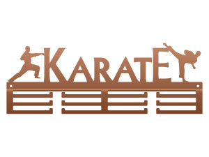 Wieszak na medale Karate II 40 cm - miedziany
