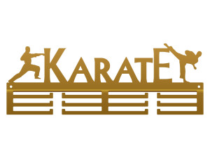 Wieszak na medale Karate II 40 cm - złoty