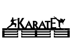 Wieszak na medale Karate II 60 cm - czarny mat