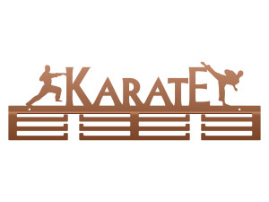 Wieszak na medale Karate II 60 cm - miedziany