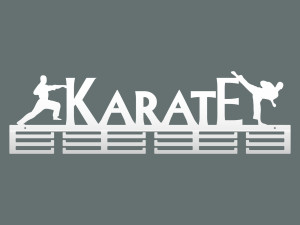 Wieszak na medale Karate II 80 cm - biały matowy