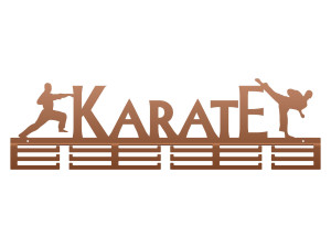 Wieszak na medale Karate II 80 cm - miedziany