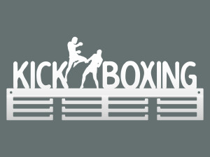 Wieszak na medale Kick boxing 40 cm - biały matowy