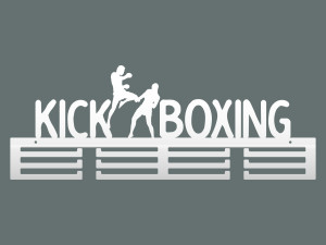 Wieszak na medale Kick boxing 60 cm - biały matowy