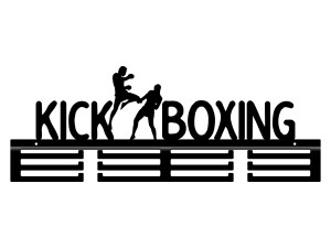 Wieszak na medale Kick boxing 60 cm - czarny mat