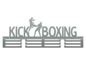 Wieszak na medale Kick boxing 60 cm - srebrny