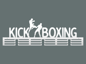 Wieszak na medale Kick boxing 80 cm - biały matowy