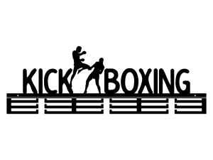 Wieszak na medale Kick boxing 80 cm - czarny mat