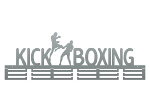Wieszak na medale Kick boxing 80 cm - srebrny