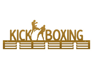 Wieszak na medale Kick boxing 80 cm - złoty